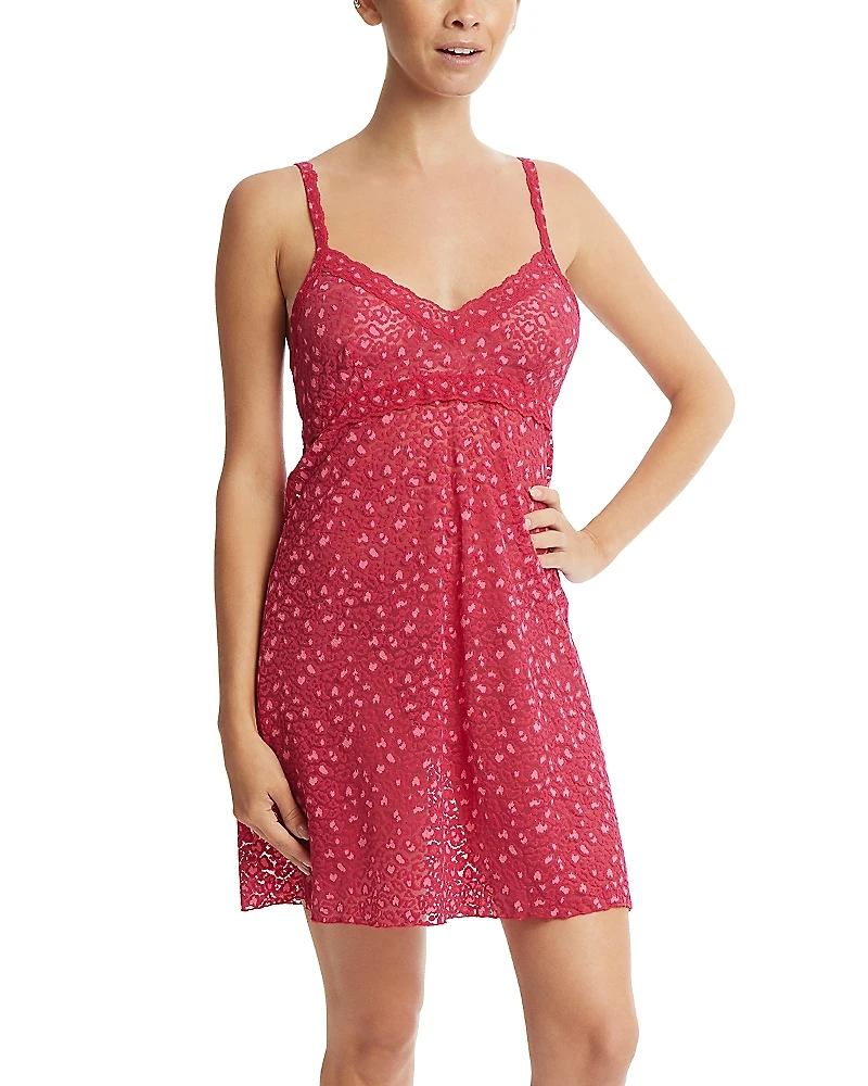 Hanky Panky Cross Dyed Leopard Print Chemise