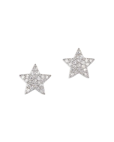 Phillips House Rhodium & 14K Yellow Gold Diamond Mini Star Infinity Stud Earrings