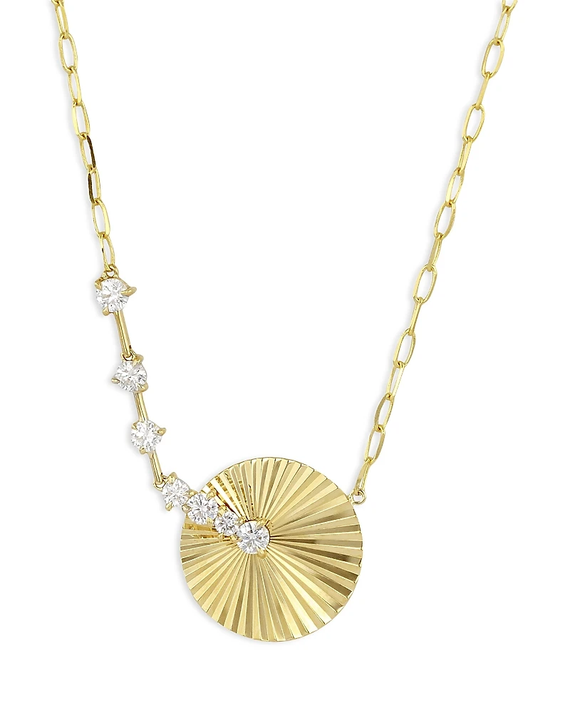 Phillips House 14K Yellow Gold Diamond Latch Aura Necklace, 16-18
