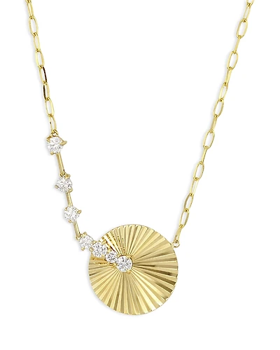 Phillips House 14K Yellow Gold Diamond Latch Aura Necklace, 16-18