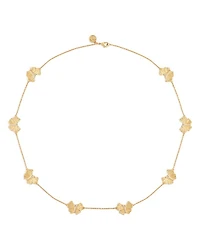 Butterfly Station Necklace in 18K Gold Plated, 20"