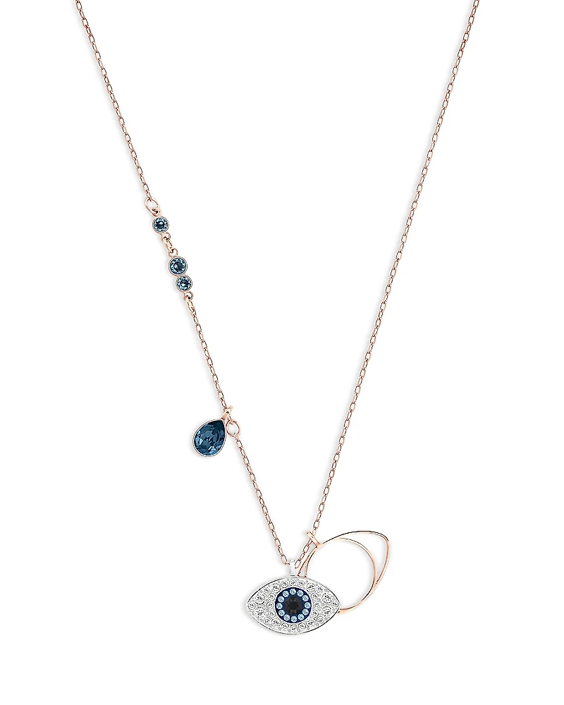 Swarovski Symbolica Evil Eye Swarovski Crystal Pendant Necklace, 14.8