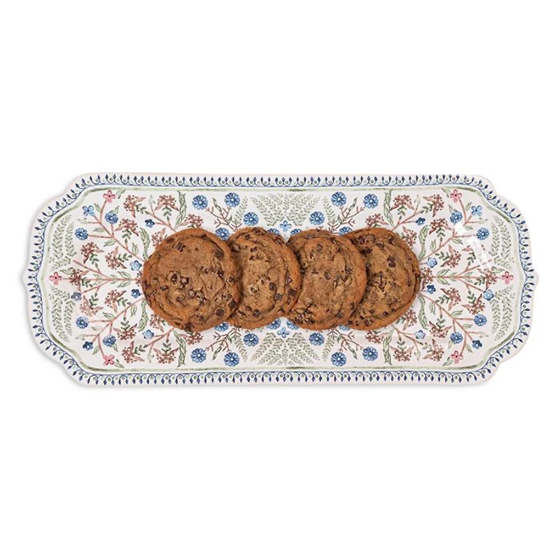 Villa Seville 15" Chambray Hostess Tray
