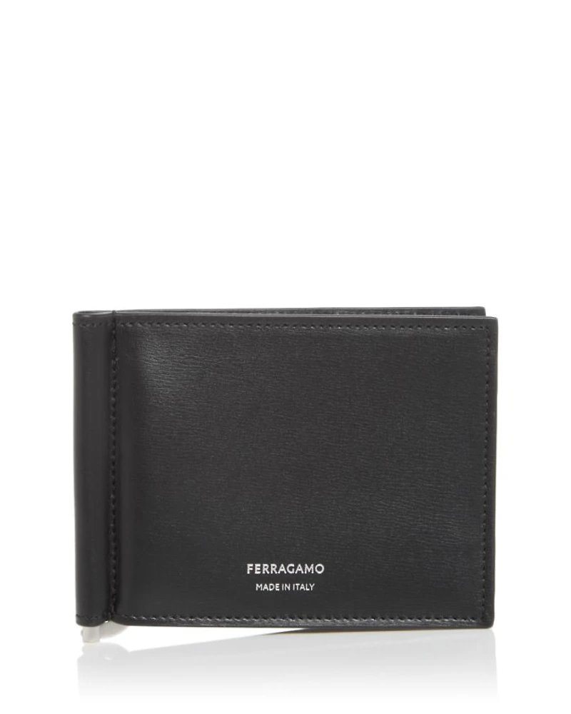 Men's Florence Leather Money Clip Bifold Wallet
