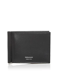 Ferragamo Men's Florence Leather Money Clip Bifold Wallet
