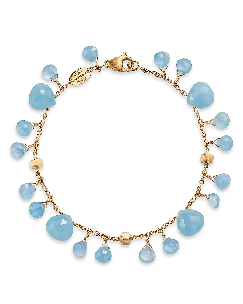 Marco Bicego 18K Yellow Gold Paradise Aquamarine Dangle Bracelet - Exclusive