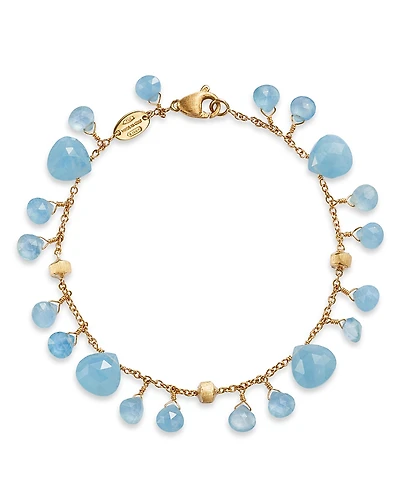 Marco Bicego 18K Yellow Gold Paradise Aquamarine Dangle Bracelet - Exclusive