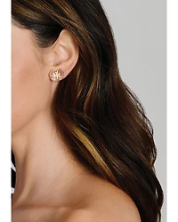 Butterfly Pavé Stud Earrings in 18K Gold Plated