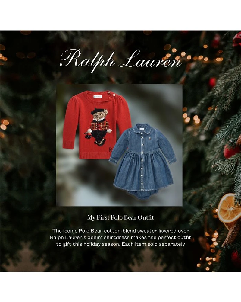 Girls' Long Sleeve Denim Dress & Bloomers Set - Baby