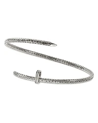 Sterling Silver Diamond Pavé Spear Coil Choker