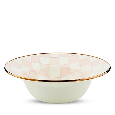 Mackenzie-Childs Rosy Check Enamel Serving Bowl