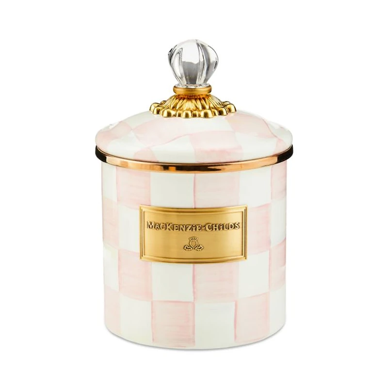 Rosy Check Enamel Canister