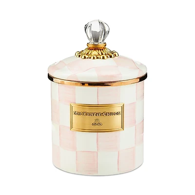 Mackenzie-Childs Rosy Check Enamel Canister