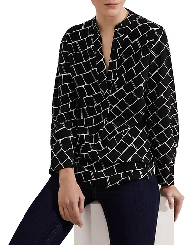 Maeva Split Neck Blouse
