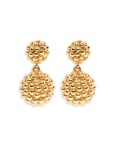 Berry Double Drop Earrings in 18K Gold Plated