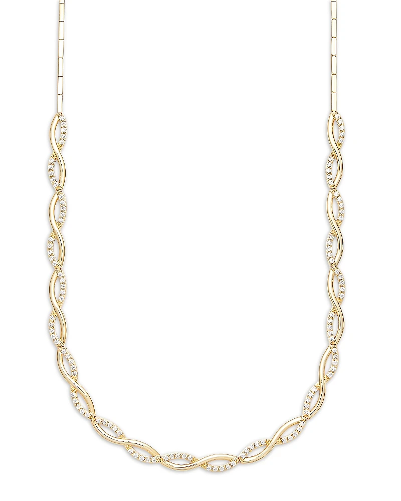 Bloomingdale's Fine Collection Diamond Twist Collar Necklace