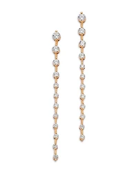 Diamond Linear Drop Earrings in 14K Yellow Gold, 1.0 tcw
