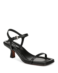 Vince Women's Coco Square Toe Kitten Heel Sandals