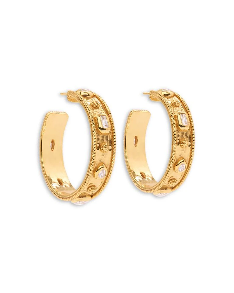 Berry Hoop Earrings in 18K Gold Plated