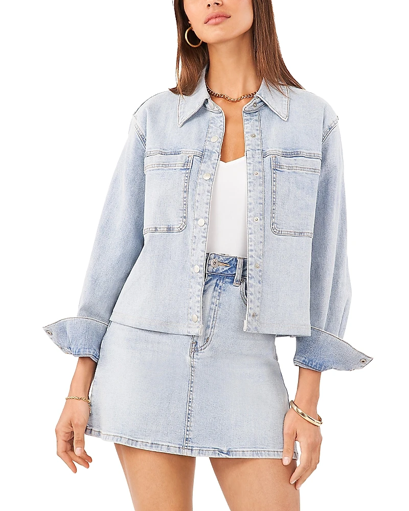 1.state Cropped Denim Jacket