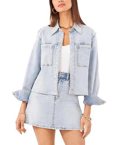 1.state Cropped Denim Jacket