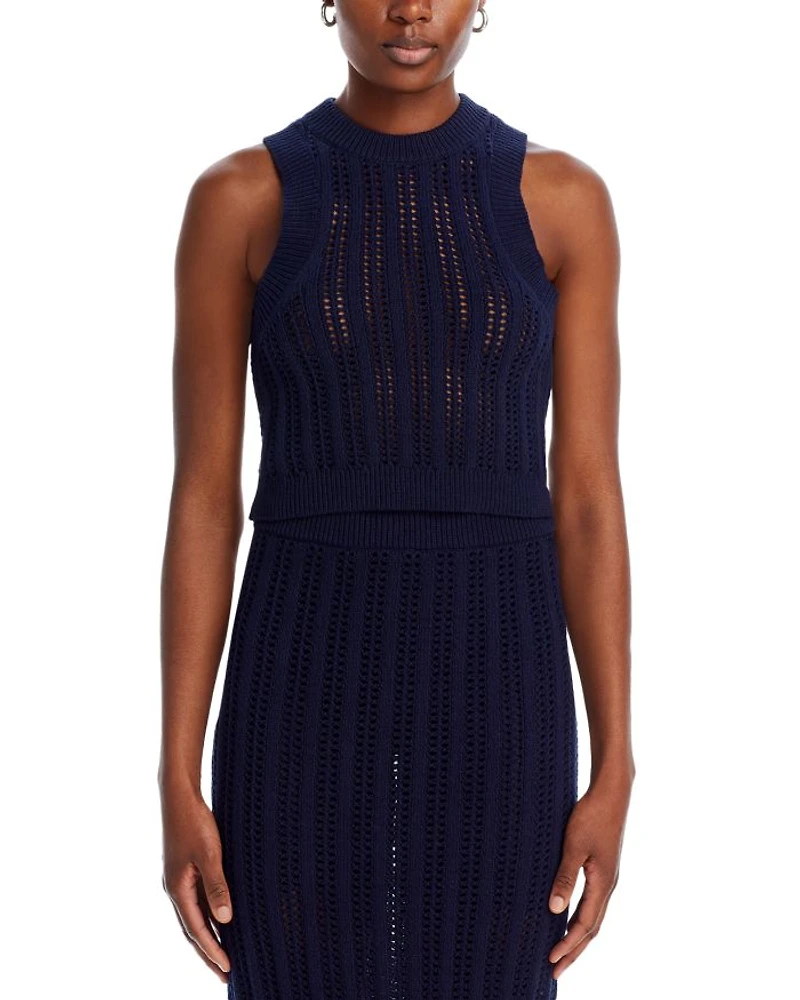Jade Open Knit Sleeveless Top