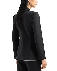 Contrast Piping Blazer