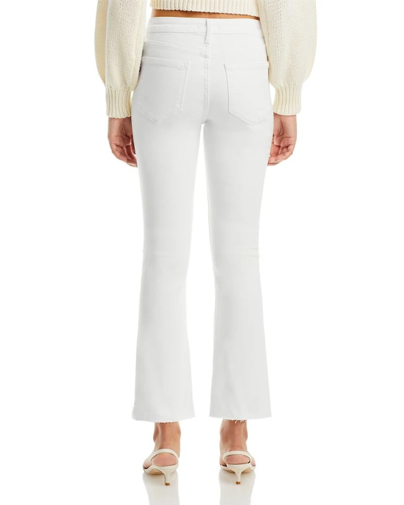 Cropped Flare Leg Jeans White - Exclusive