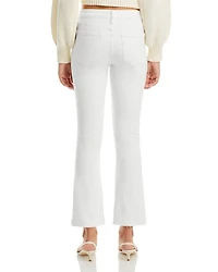 Cropped Flare Leg Jeans White - Exclusive
