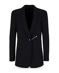 Bar Piercing Shawl Lapel Blazer