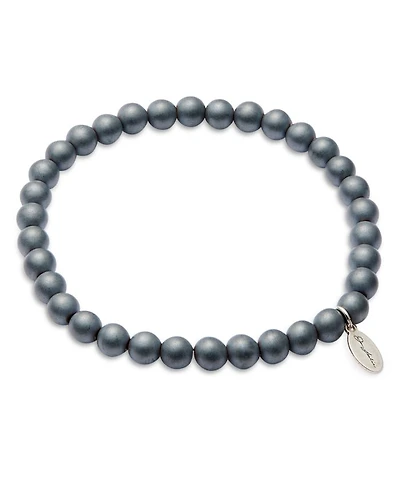Matte Hematite Beaded Bracelet