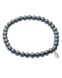 Matte Hematite Beaded Bracelet