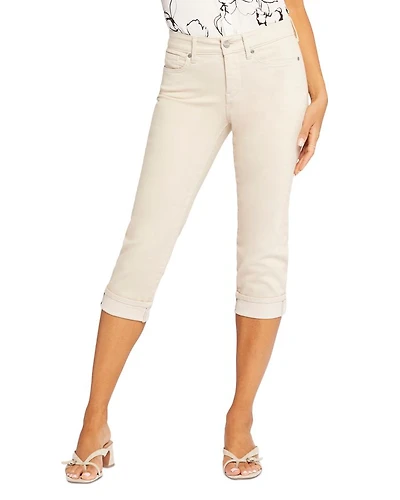 Petite Marilyn Cuffed Cropped Jeans Feather