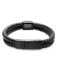 Anchor Braided Leather Bracelet