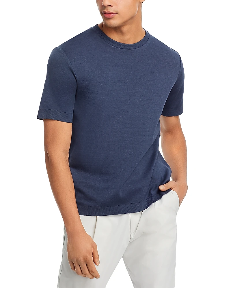 Herno Double Layered Short Sleeve Knit Tee