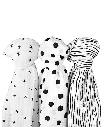 Ely's & Co. Unisex Cotton Muslin Swaddle Blanket 3 Pack