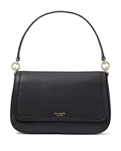 Hudson Pebbled Leather Flap Shoulder Bag