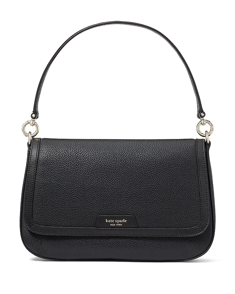 kate spade new york Hudson Pebbled Leather Flap Shoulder Bag