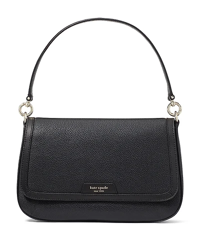 kate spade new york Hudson Pebbled Leather Flap Shoulder Bag
