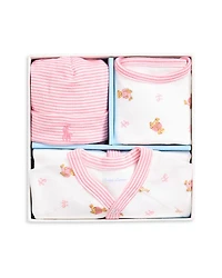 Girls' Cotton 3-Piece Gift Set - Baby