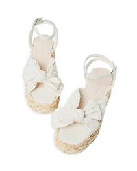 Knotted Strap Espadrille Platform Sandals