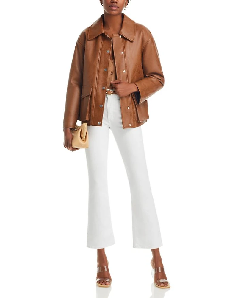 The Callie High Rise Cropped Flare Jeans White