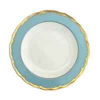 Chelsea Feather Turquoise Dessert Plate