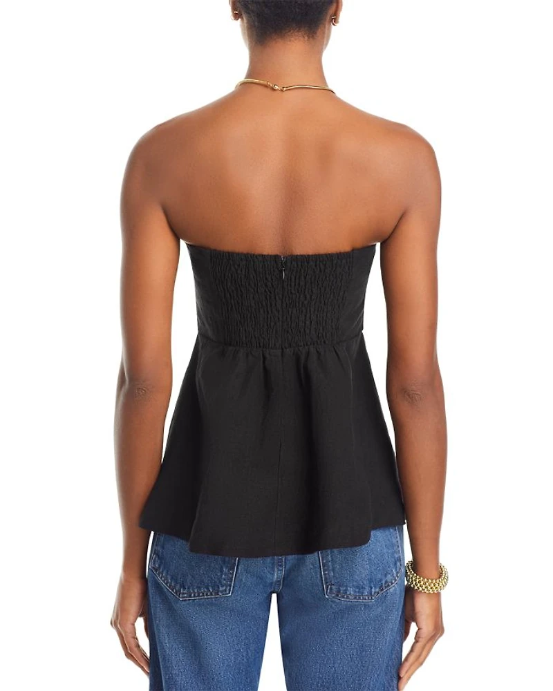 Barbara Smocked Strapless Top