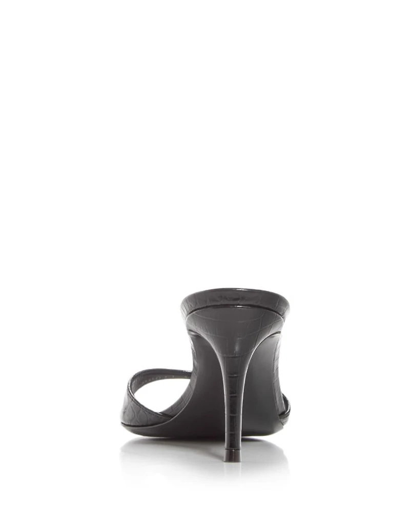 Women's Intriigo Croc Embossed High Heel Slide Sandals