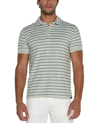 Striped Short Sleeve Polo Shirt