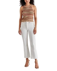 Hannah Striped Crochet Sleeveless Sweater