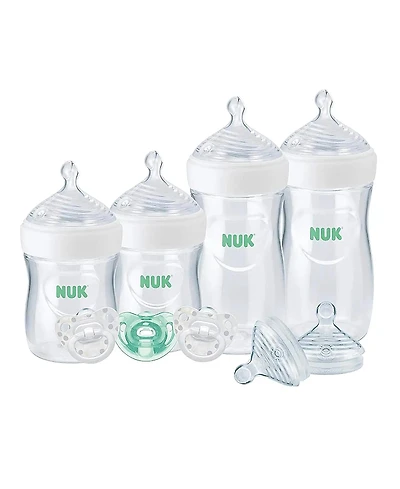 Nuk Simply Natural 9 piece Baby Bottles with SafeTemp Gift Set - Neutral