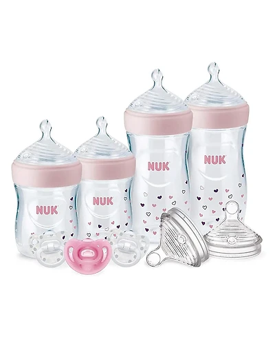 Nuk Simply Natural 9 piece Baby Bottles with SafeTemp Gift Set