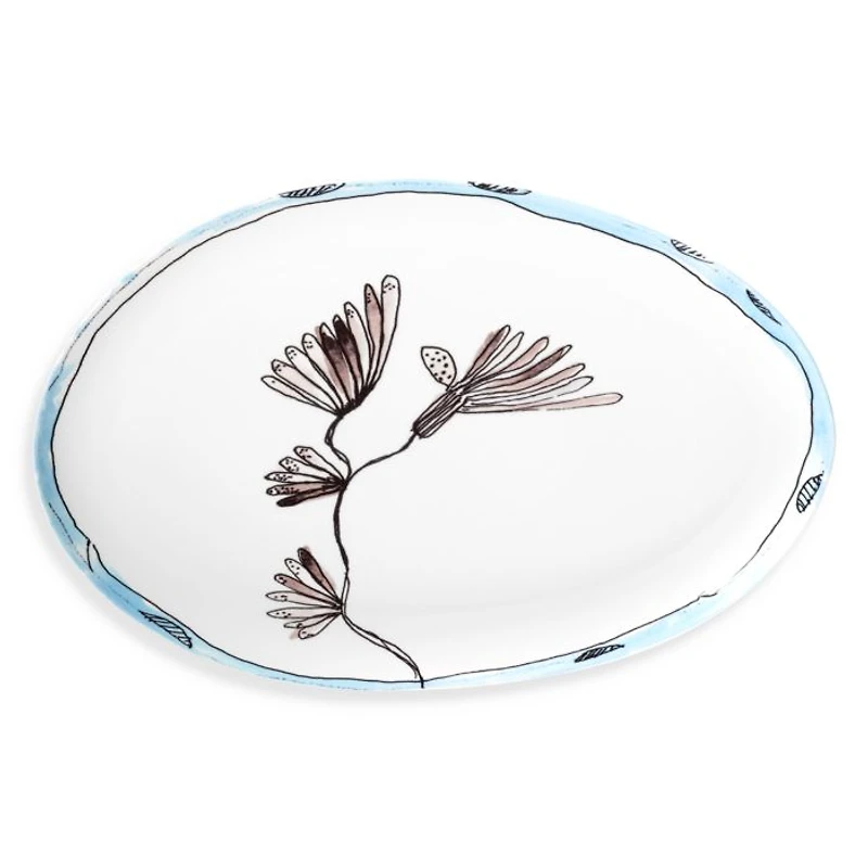 Marni Camelia Aubergine Large Oval Platter